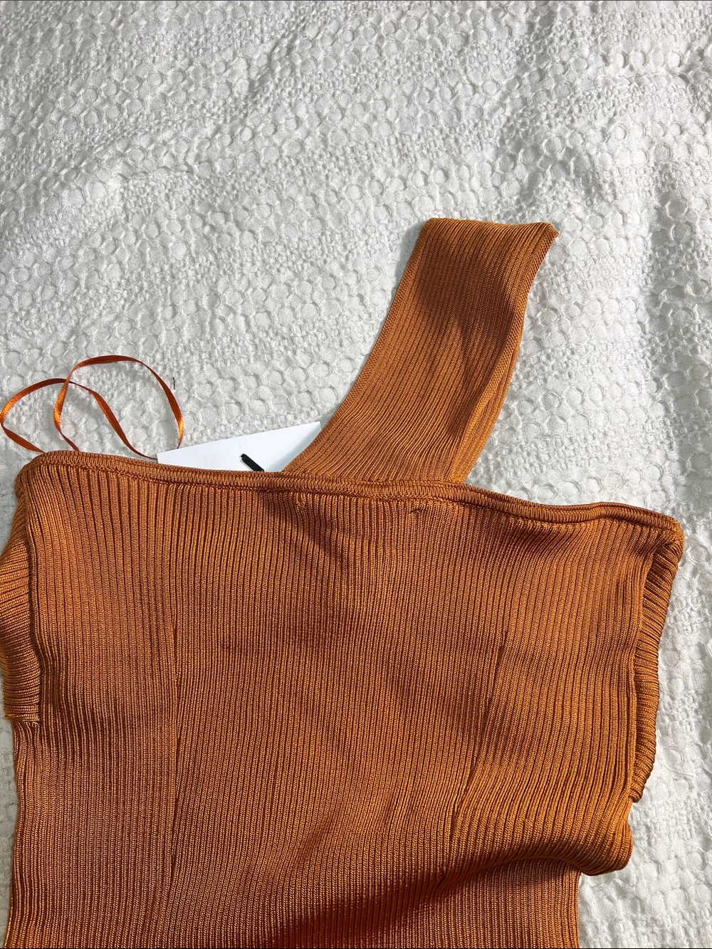 House of Harlow 1960 Rust One-Shoulder Knit Dress - Picture 11 of 11